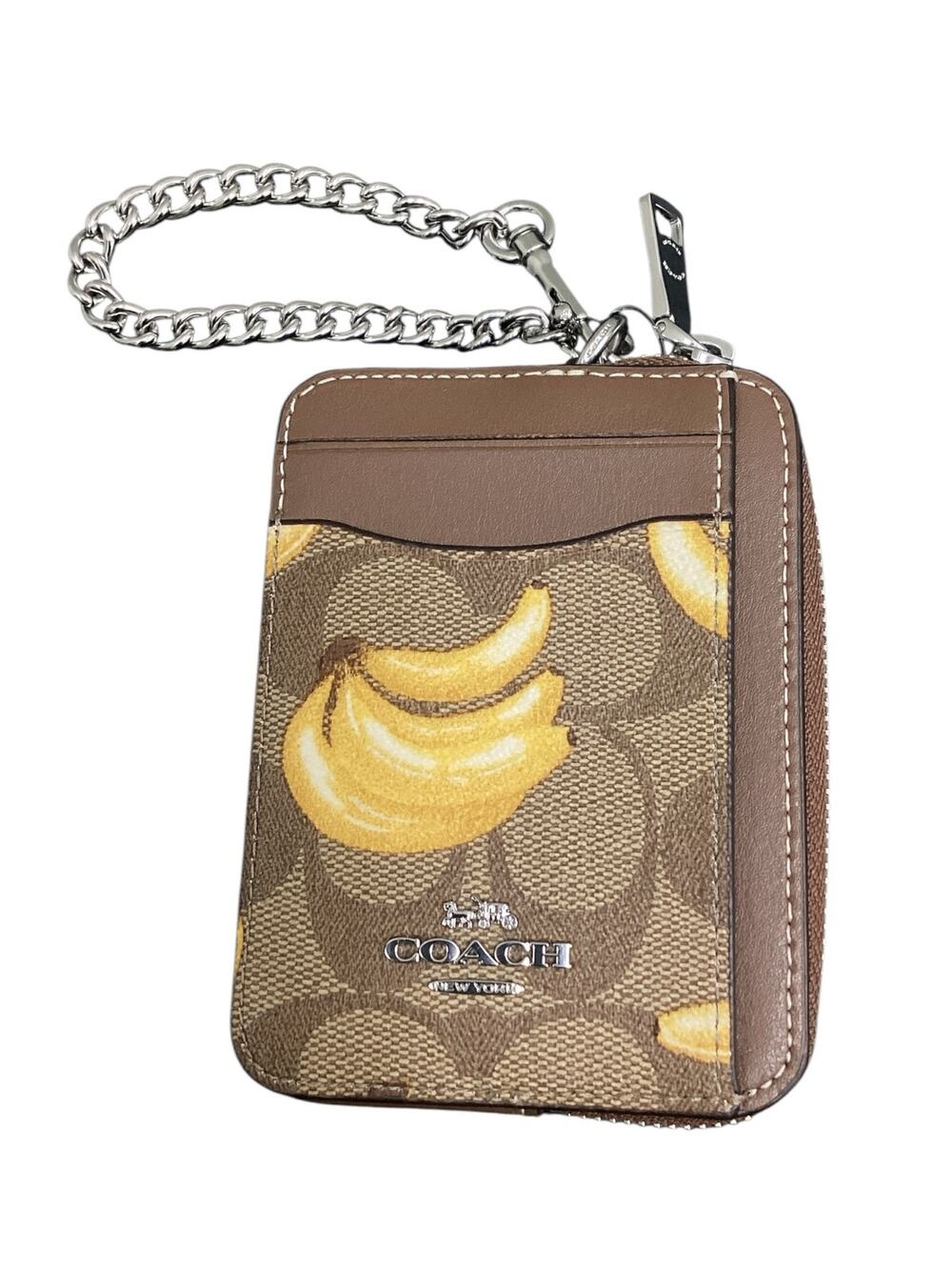 NWT Coach Banana Print Brown Wallet